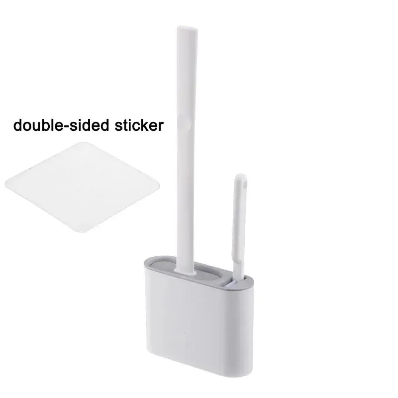 Toiletborstel HygieBrush DuoClean | 2-in-1 Siliconen WC-borstelset met wandhouder | Antibacterieel & ruimtebesparend
