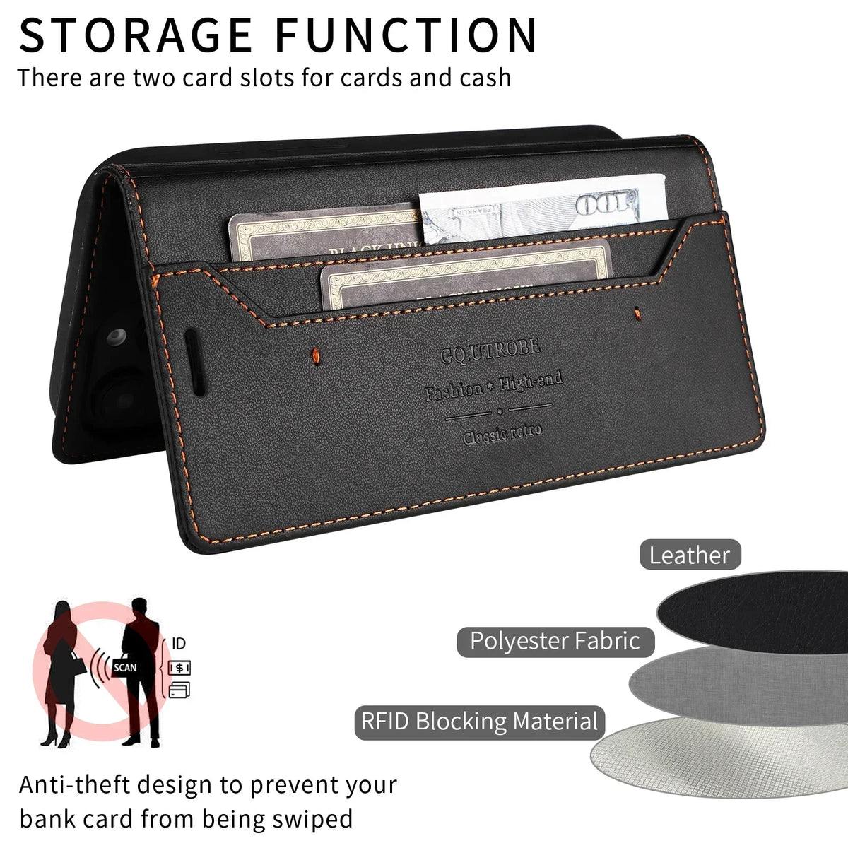 RFID Flip Kunstleer Samsung S25/S24/S23 Magnetische Portemonnee Hoes