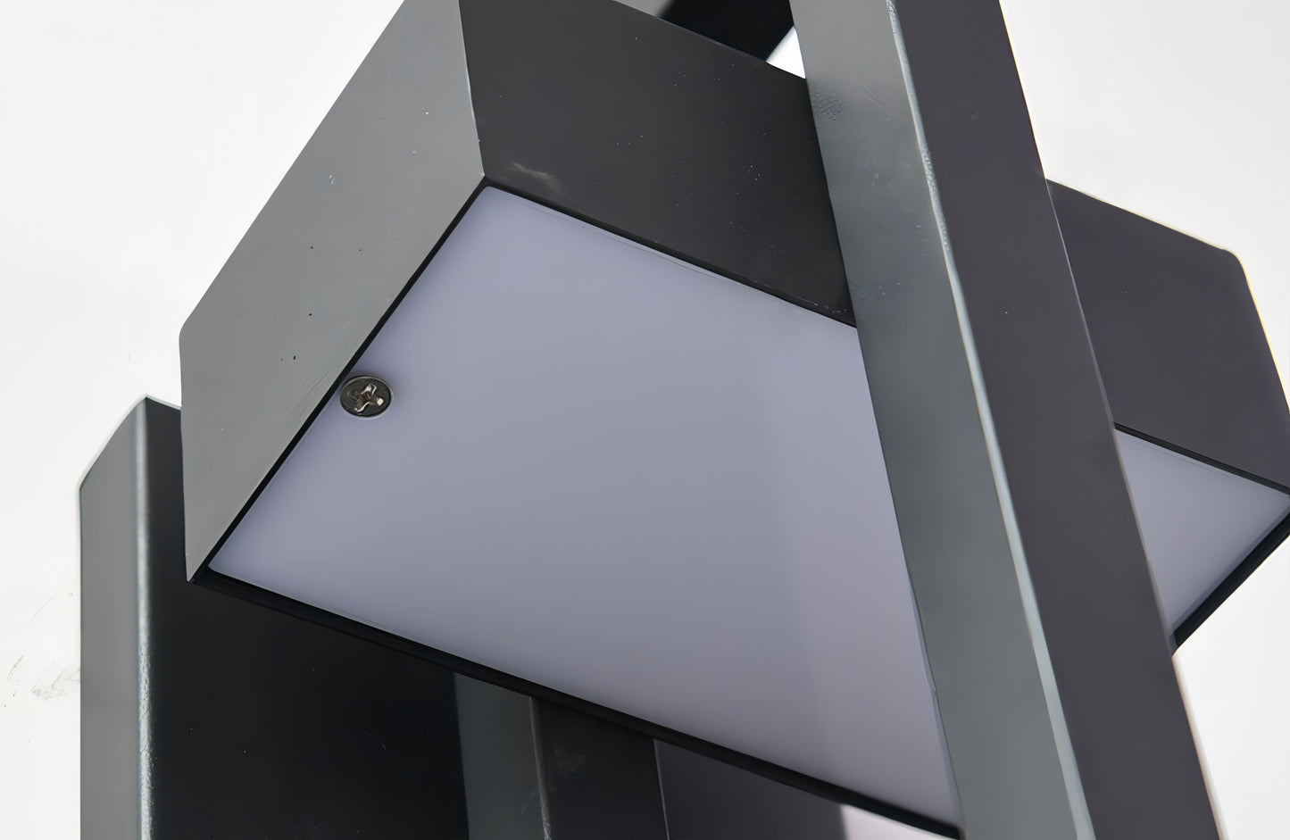 Moderne Zwarte Stalen Buitenwandlamp Architectonisch Ontwerp