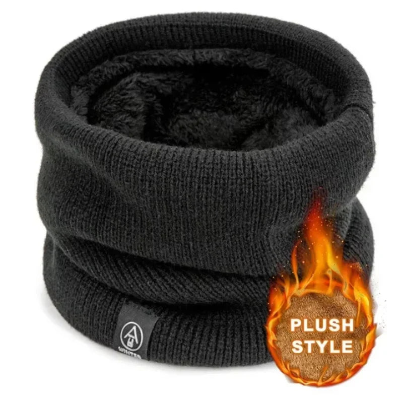 ThermoKnit Pro | Warme gebreide sjaal met fleecevoering | Winddicht & Ademend | Verstelbare multifunctionele nekbescherming voor dames & heren