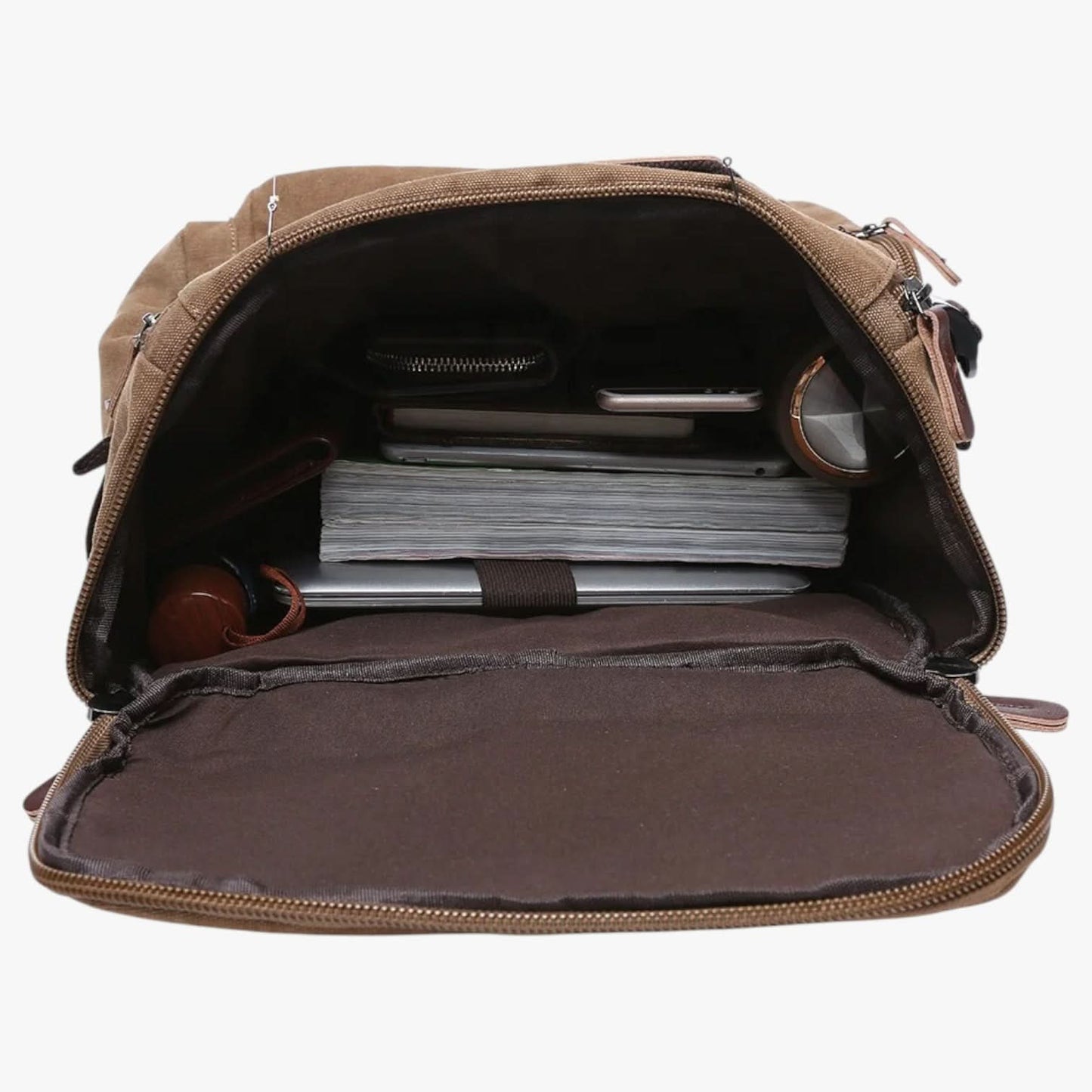 VintageCanvas Rugzak – Stijlvol & Functioneel met Laptopvak voor Dagelijks Gebruik & Avontuur