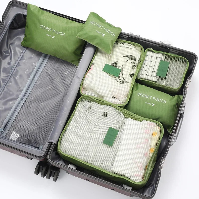 ReiseLina Kofferorganizer Set | 6-delig | Waterdicht & Ruimtebesparend | Van Oxford-Stof