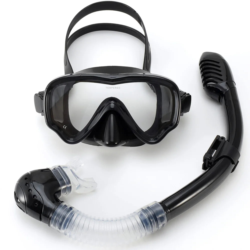 AquaJuni Kinder Duikmasker met Snorkel | Antifog & Lekvrij | Gehard Glas & Silicoon | Voor Jongens & Meisjes 7–15 Jaar