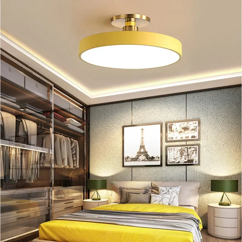 Ronde LED plafondlamp in Scandinavische stijl