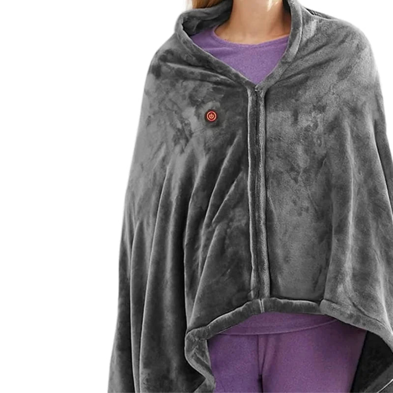CozyTherm Wear USB-Warmtedeken om te Dragen | 150 × 85 cm | 3 Temperatuurstanden | Wasbaar in de Machine & Draagbaar