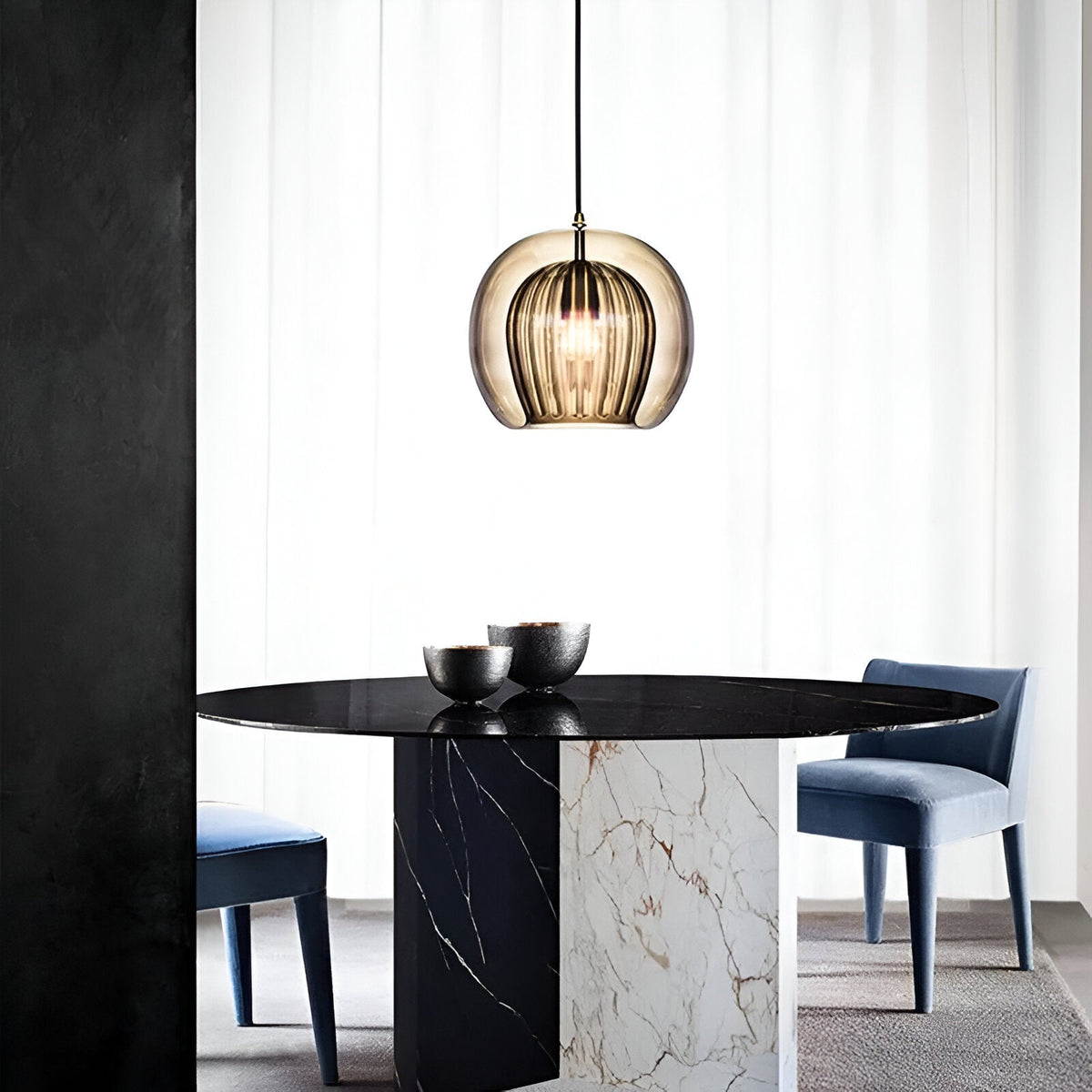Retro Glazen Globe Vorm Hanglamp