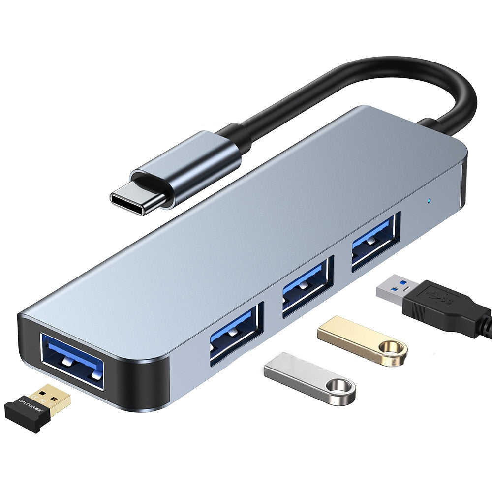 Thunderbolt 3 USB-C Hub met HDMI, PD, SD/TF voor MacBook Air M1 en iPad Pro