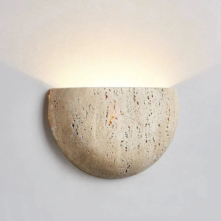 Middeleeuwse Stijl Travertijn Steen Wandlamp