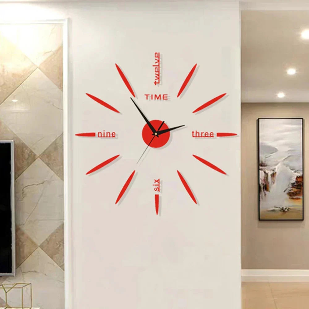 Nieuwe grote unieke stijl acryl wandklok