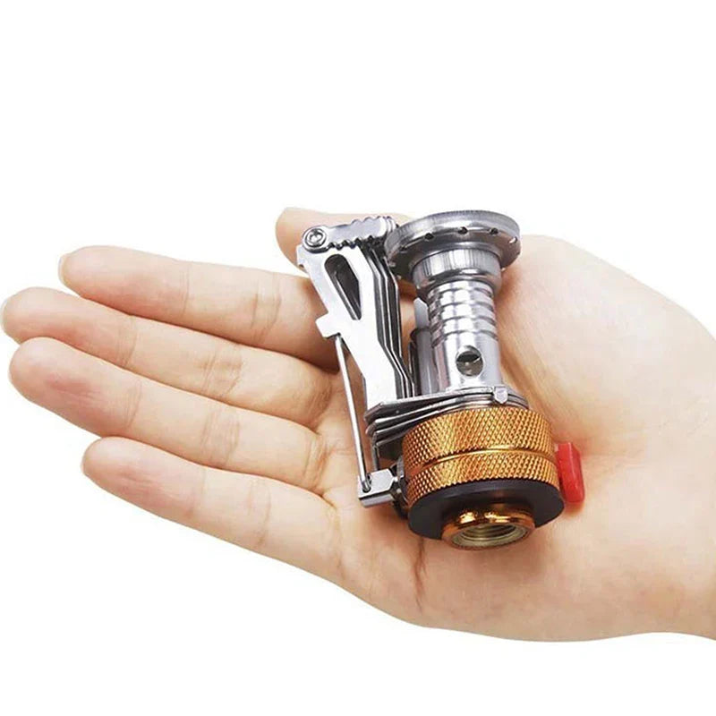 Draagbare Outdoor Camping Gasfornuis: Aluminiumlegering Ultra-Licht Camp Stove voor Picknick Koken - Essentieel Campingaccessoire voor Overlevingsoven