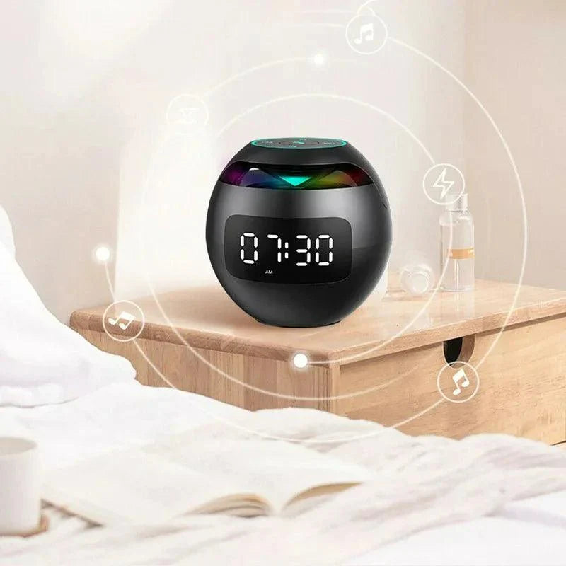 Kogel Luidspreker Wecker | Bluetooth 5.0 | LED Nachtlampje | 2200 mAh Accu