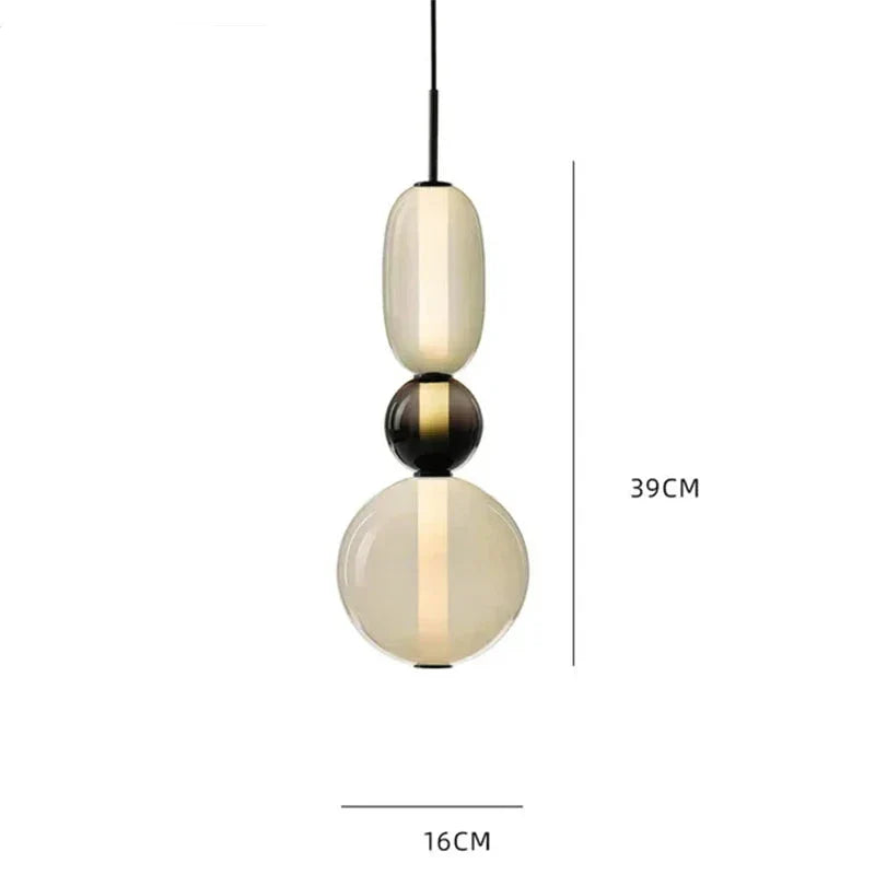 Hanglamp van gekandiseerd glas