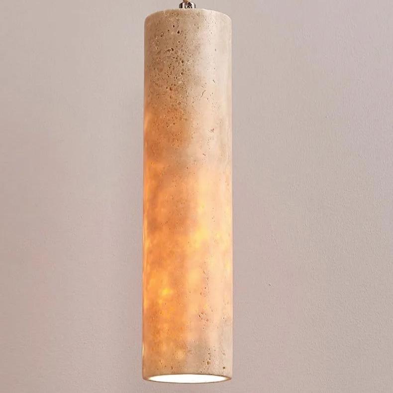 Crème Travertin Tube Hanglamp