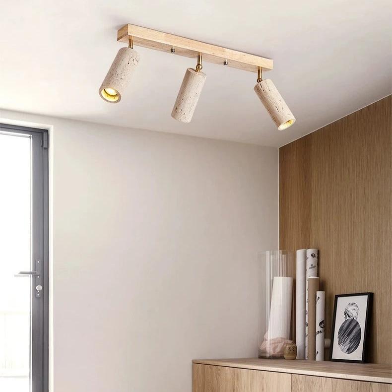 Travertin 3 Koppen Plafondlamp