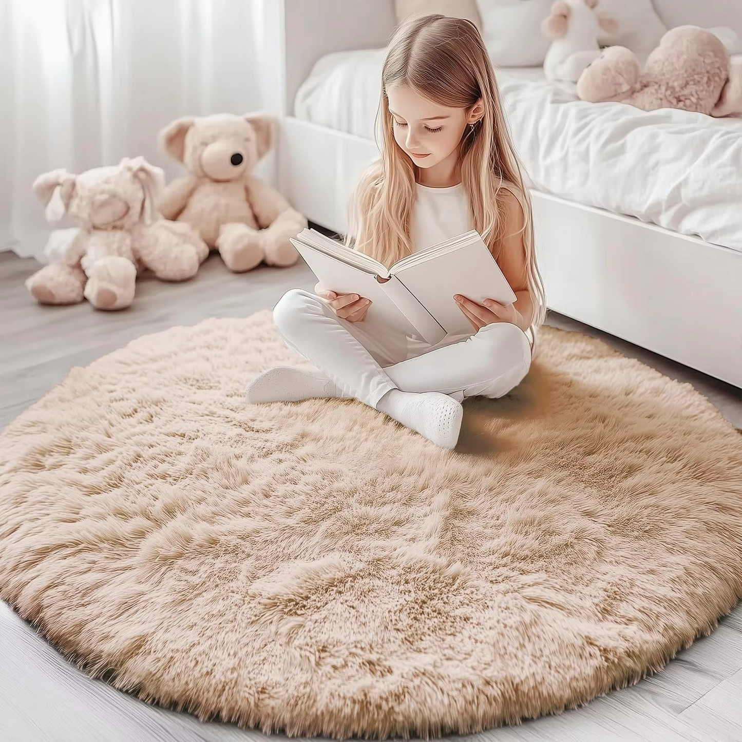 Runder Shag-Tapijt 150 cm