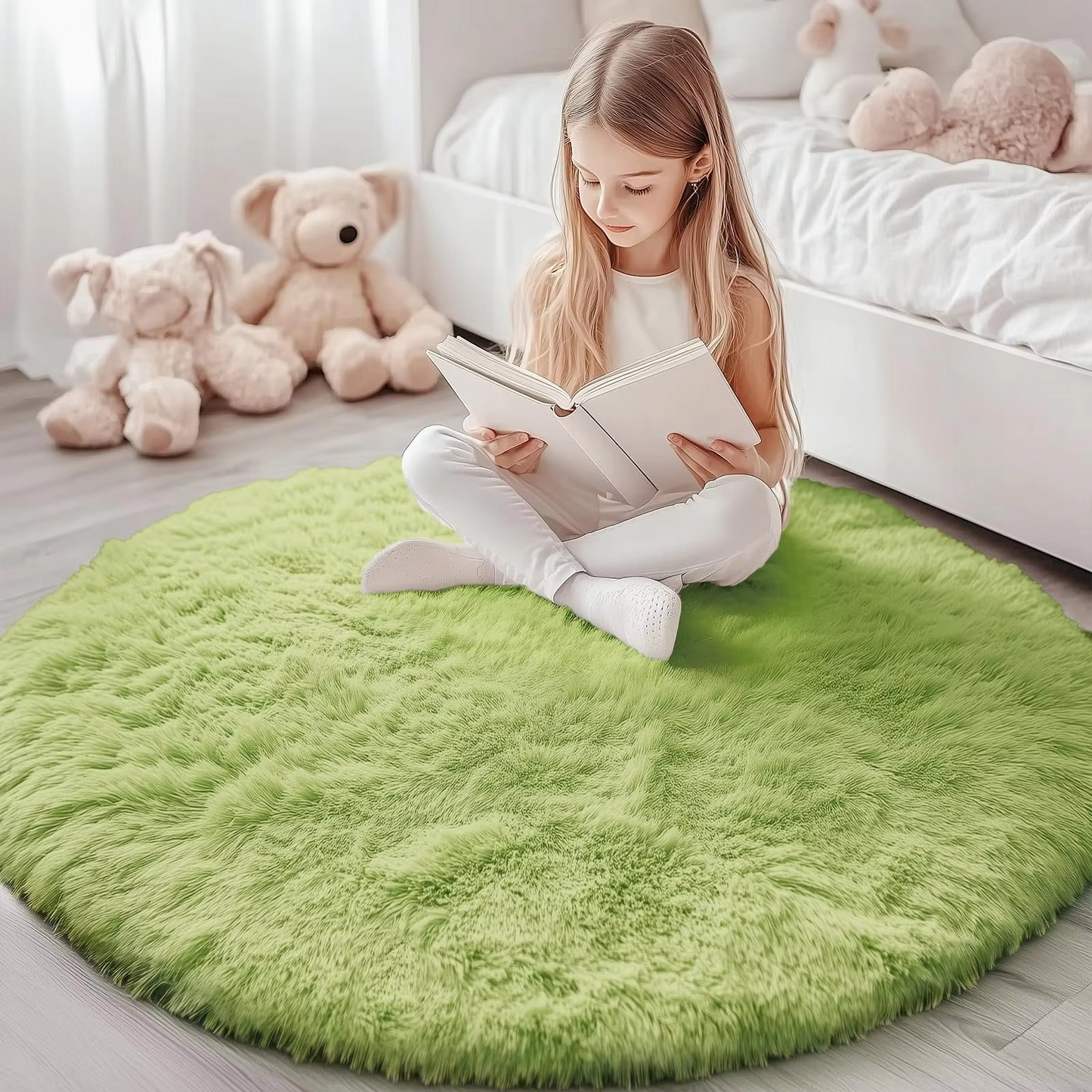 Runder Shag-Tapijt 150 cm