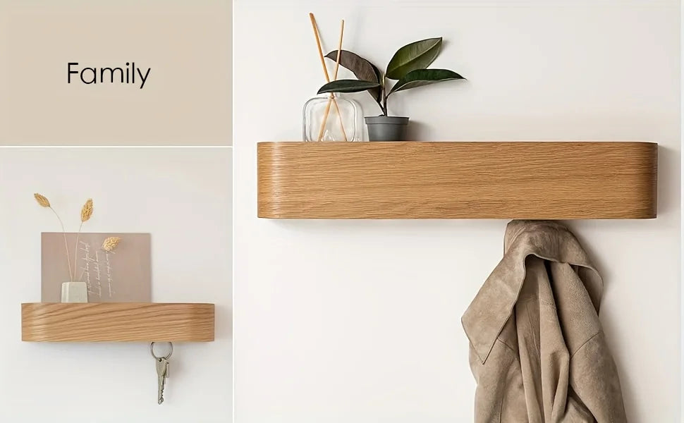 NordicHide Wandgarderobe met Plank & Verborgen Haken, 52,7 cm