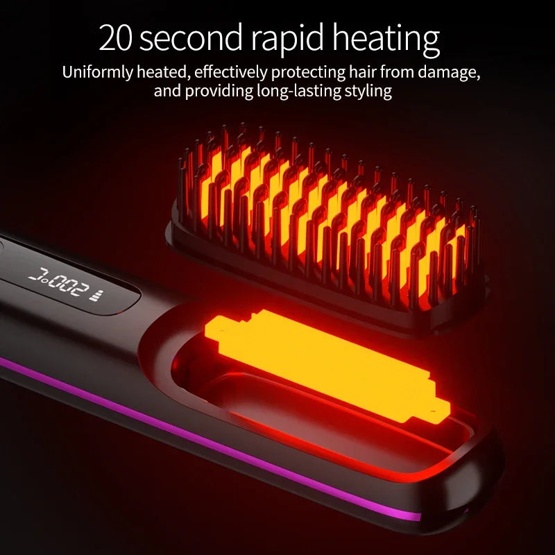 Glissara | Draadloze stijltang | USB-oplaadfunctie & LCD-display | Keramiek & ionentechnologie