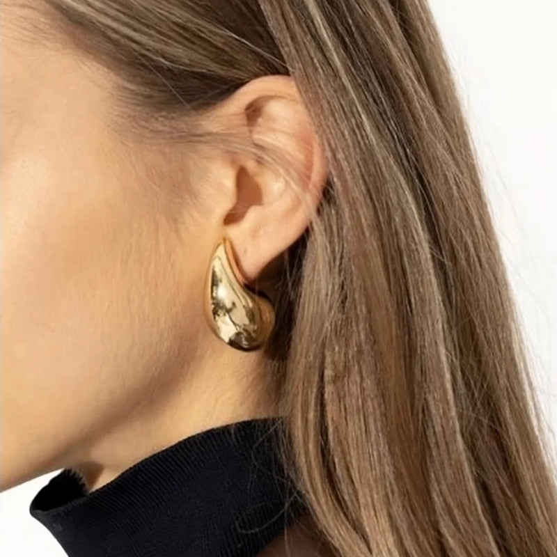 Dames Chunky Teardrop Oorbellen