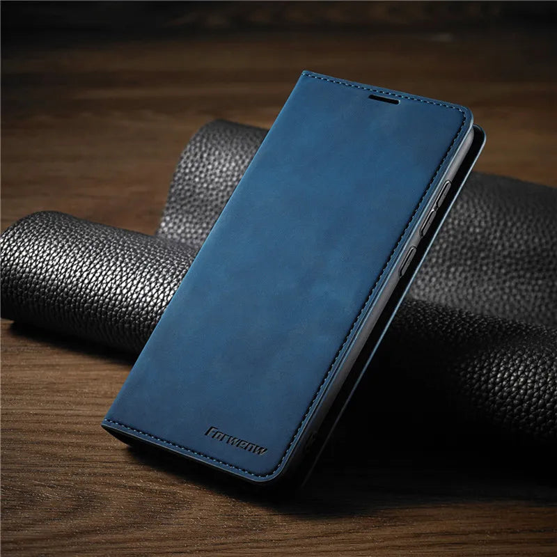 iPhone Hoes: Magnetische Lederen Tas voor Stijlvolle Bescherming