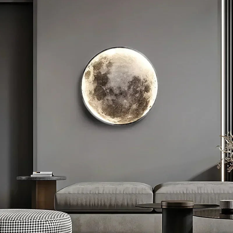 Decoratieve LED wandlamp in de vorm van een maan