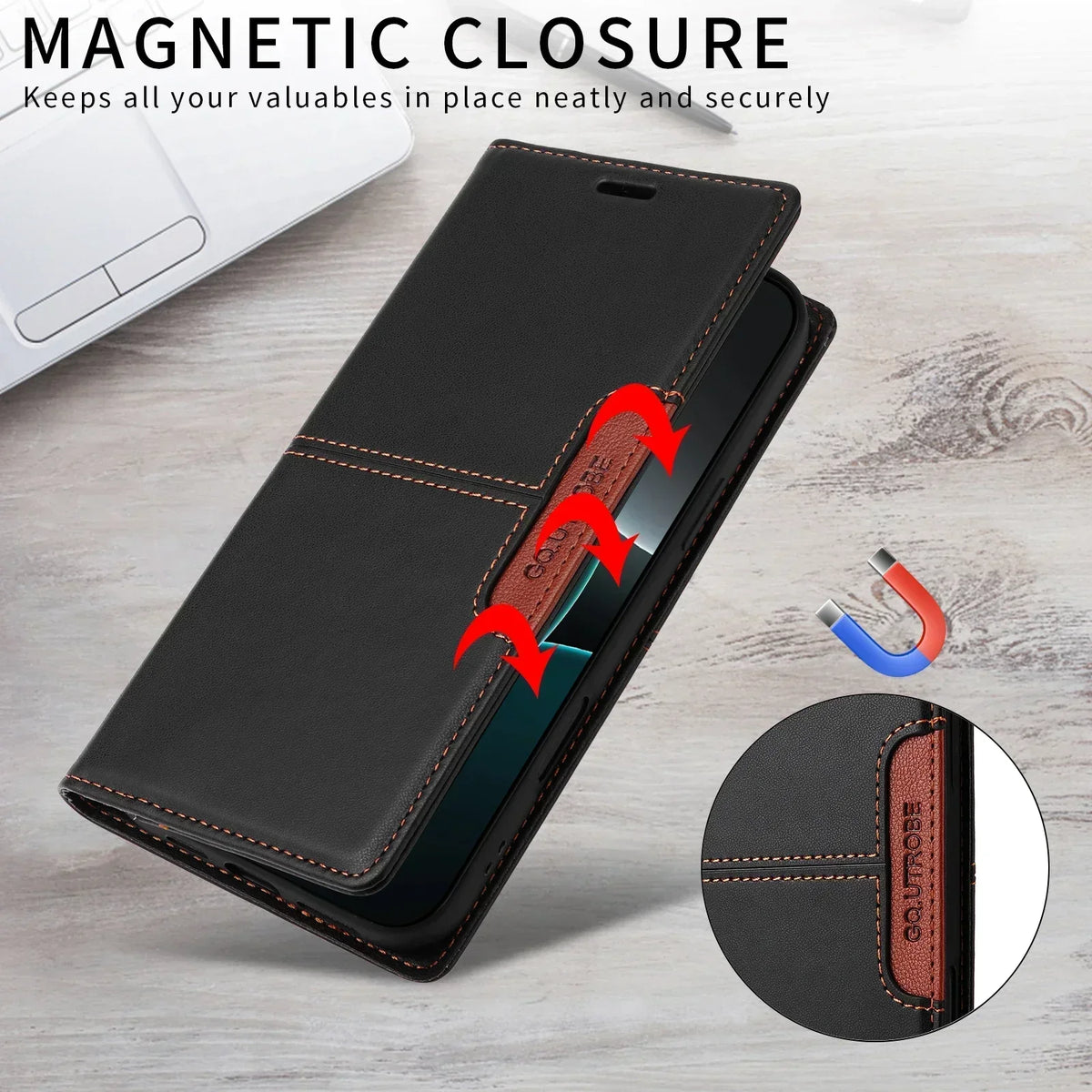 RFID Flip Kunstleer Samsung S25/S24/S23 Magnetische Portemonnee Hoes
