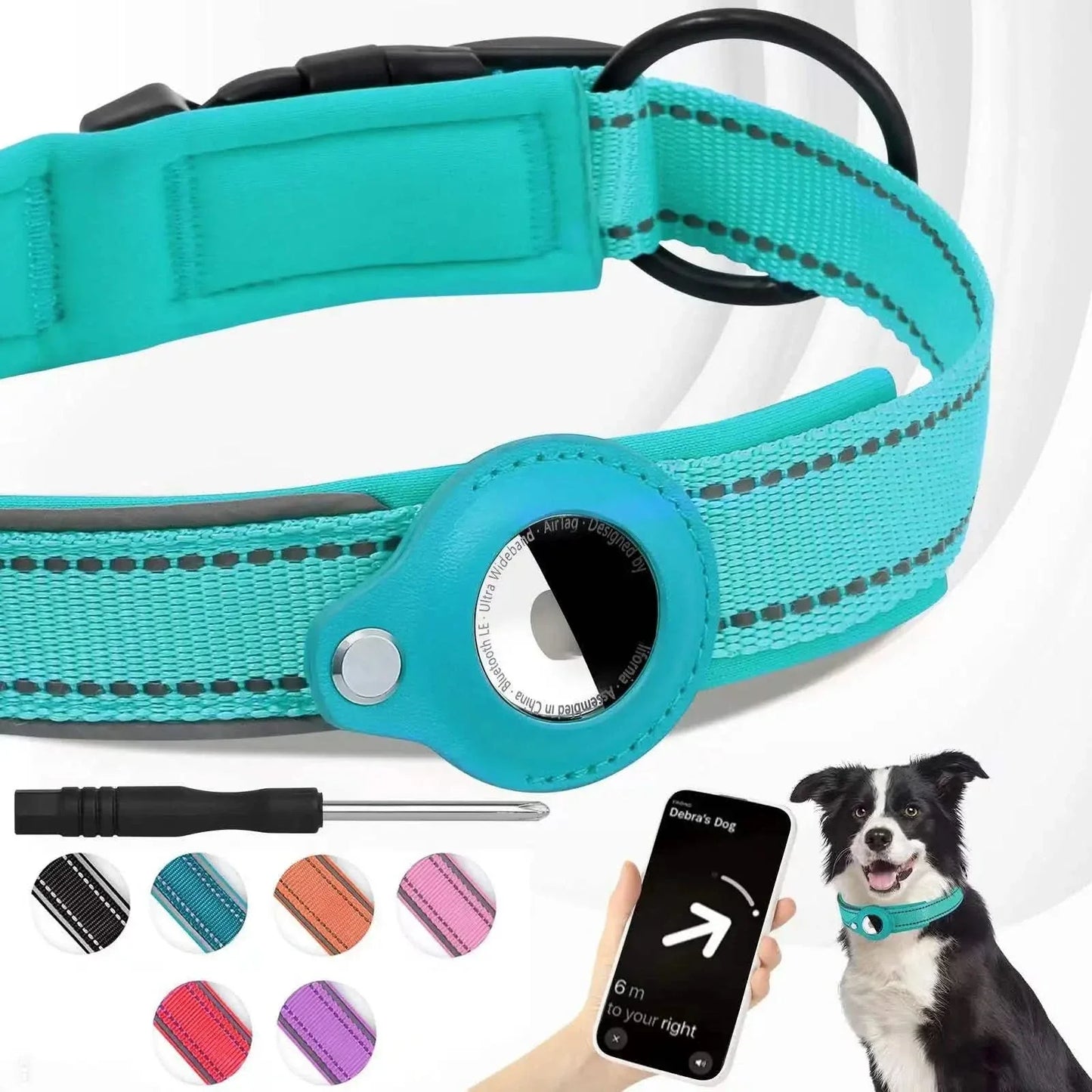 LEAZO - Locatietag Hondhalsband