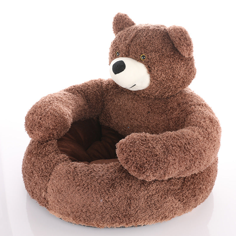 CuddleCub - Winter pluche hondenbed in berenvorm