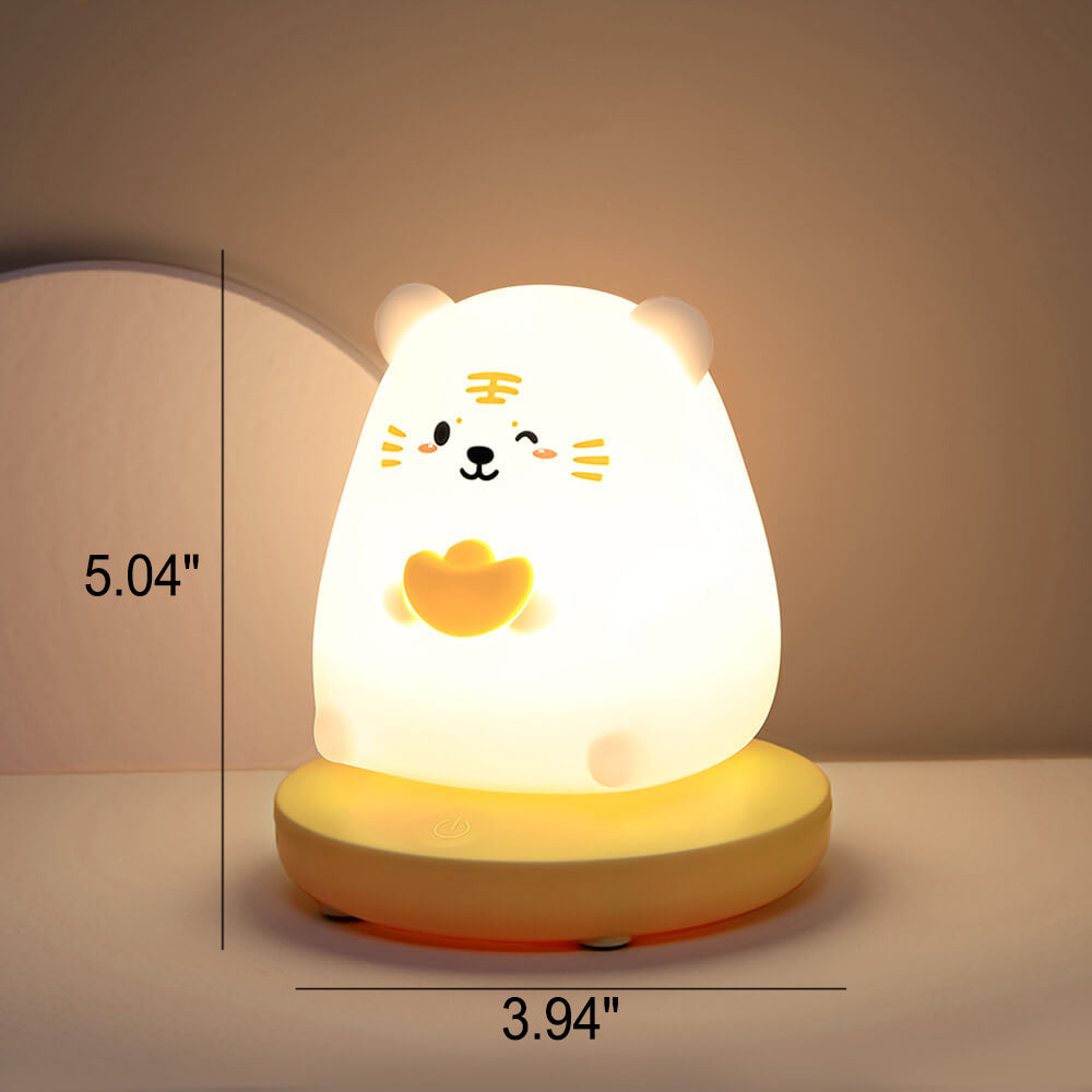 Dier-LED-nachtlamp | Schattig siliciumontwerp | Ingebouwde LED