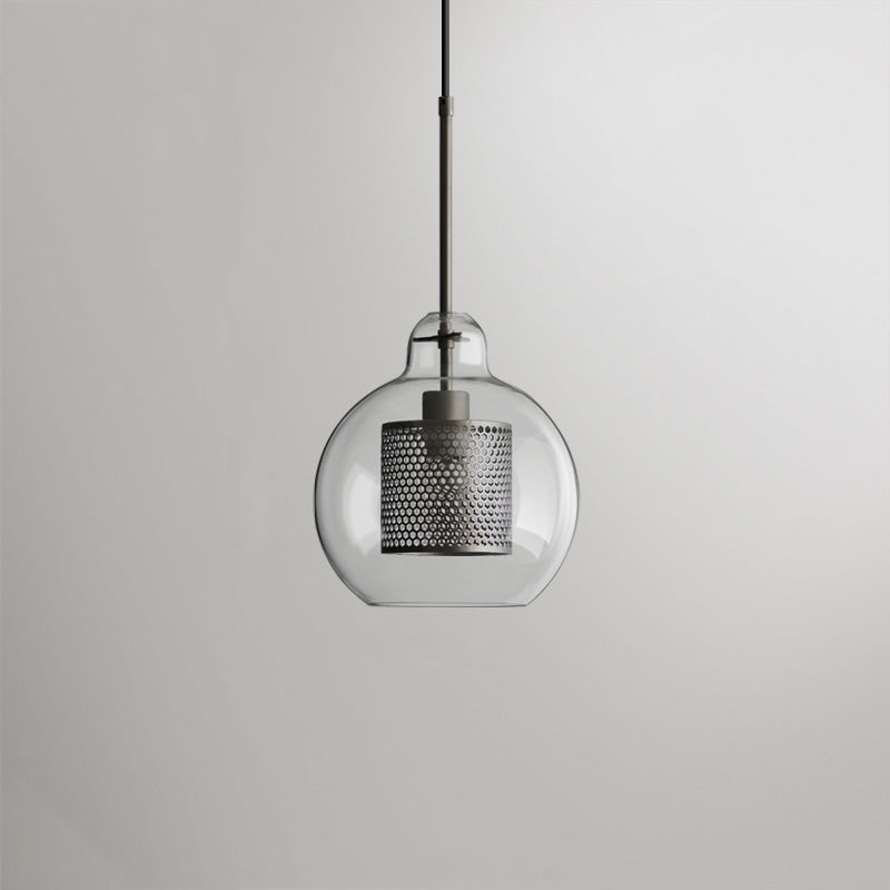 Hessa Hedendaagse Gouden Hanglamp, Glas, Globe/Cilindrisch