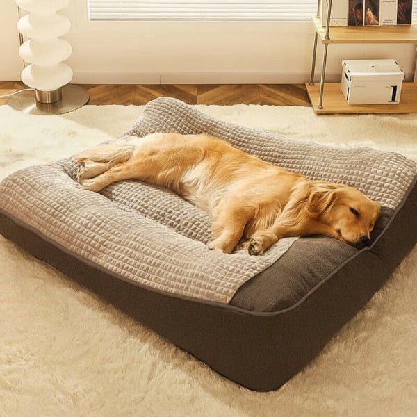 HUGBED – Groot krabvast hondenbed met orthopedische wervelkolomondersteuning