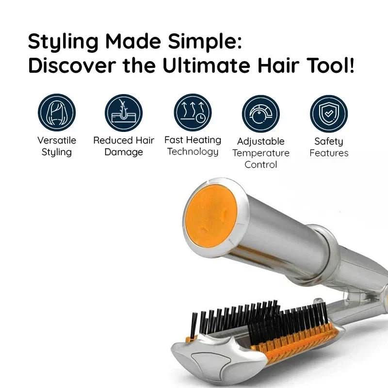 2-in-1 Draaibare Haarkam voor Stylen en Verzachten