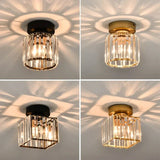 Moderne Kristallen Plafondlamp Glam Flush Mount Glazen Lamp