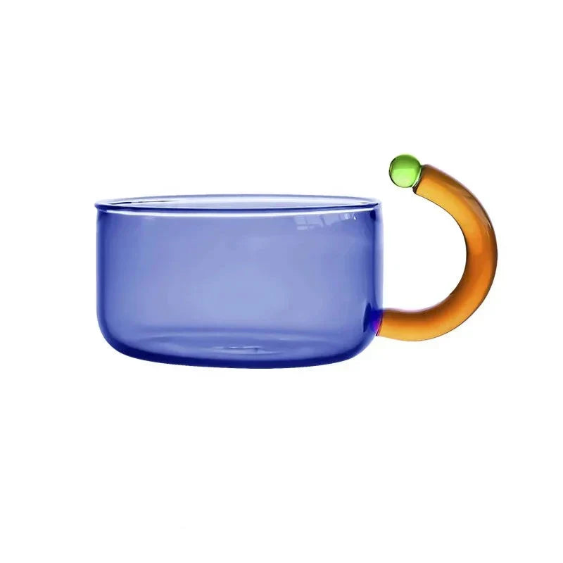Contrasterende Kleur Glas Theeset