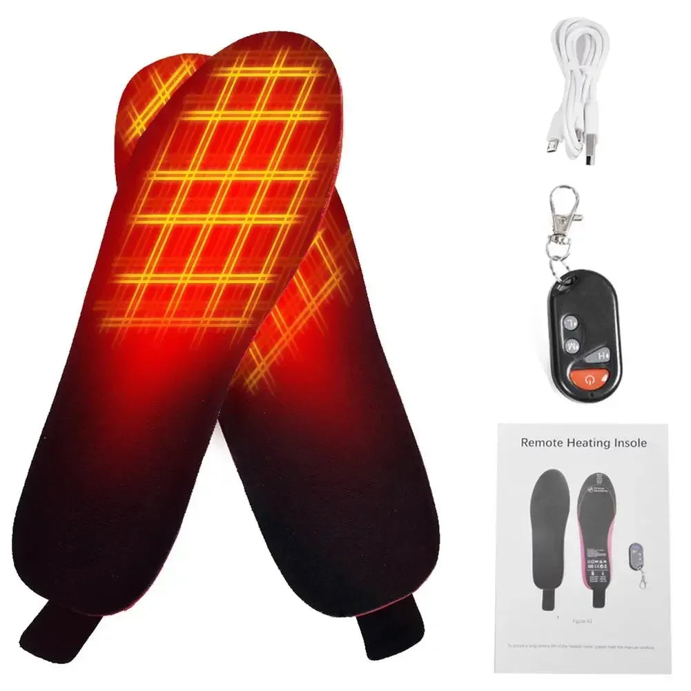 Verwarmde Inlegzolen WarmStep Pro | Oplaadbaar met Afstandsbediening | 3 Verwarmingsniveaus | Op Maat Knipbaar | Elektrische Voetwarmers voor Winter & Buiten
