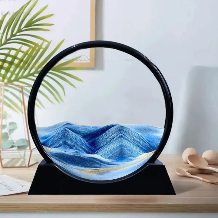 Zandloper | 3D Zandkunst Diepzee | Rustgevend Vloeieffect | AquaScape