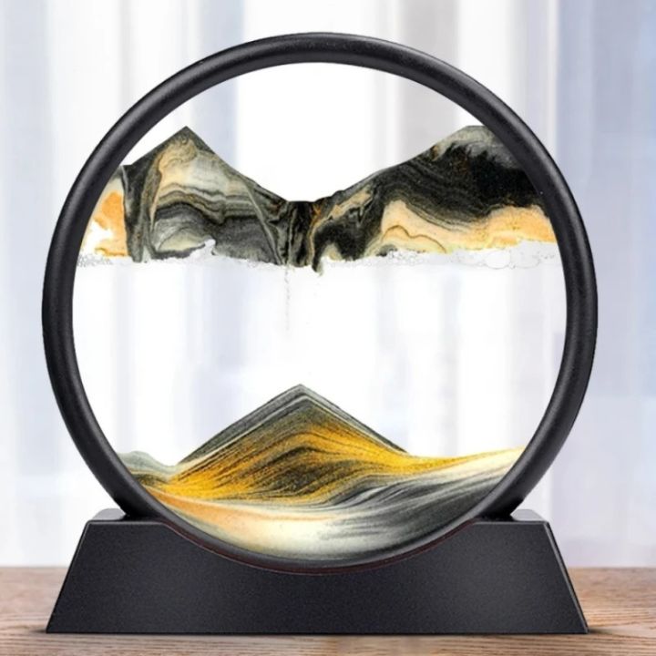 Zandloper | 3D Zandkunst Diepzee | Rustgevend Vloeieffect | AquaScape