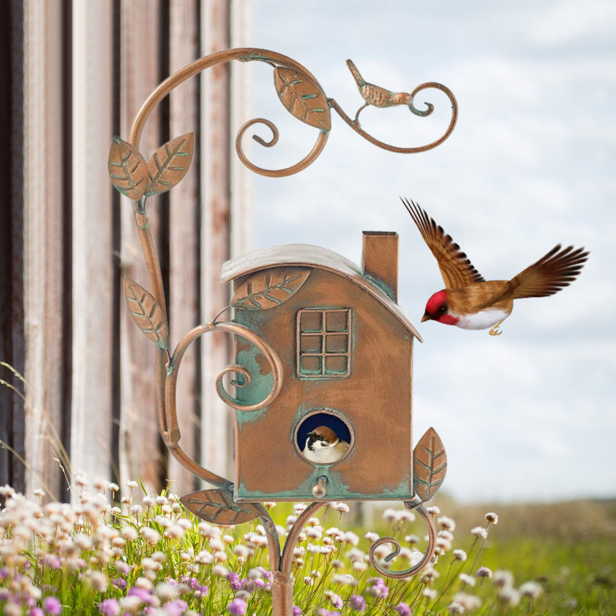 Talart – Metaal Kunst Vogelhuis Tuinsteker