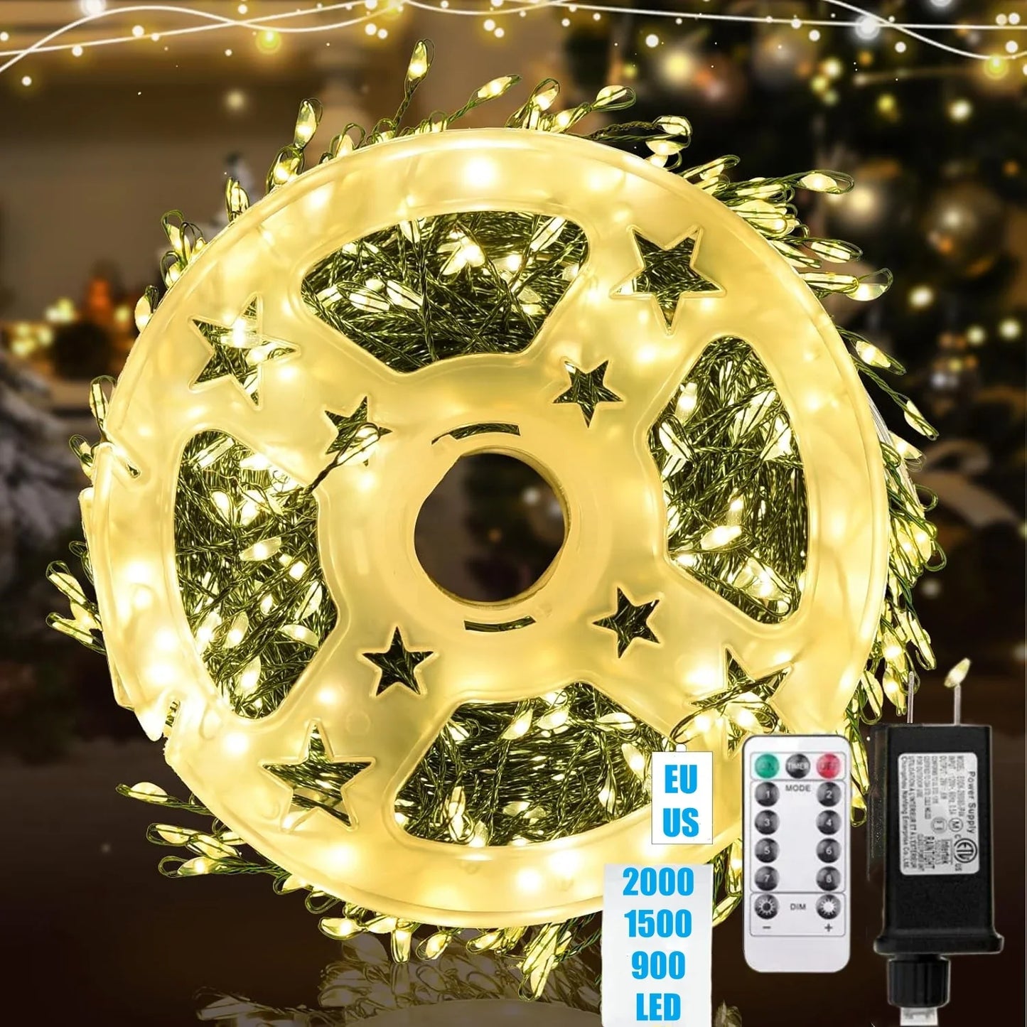 LED-Vuurwerk Lichtsnoer Ignisia | Met Afstandsbediening | 30–75 m | 900–2000 LEDs | IP65 Waterdicht | Voor Kerstmis, Halloween & Feesten