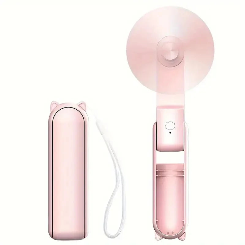 Mini Handventilator Breezella | USB Oplaadbaar | 3 Snelheden | Vouwbaar & Powerbank-Functie | 2000 mAh Accu