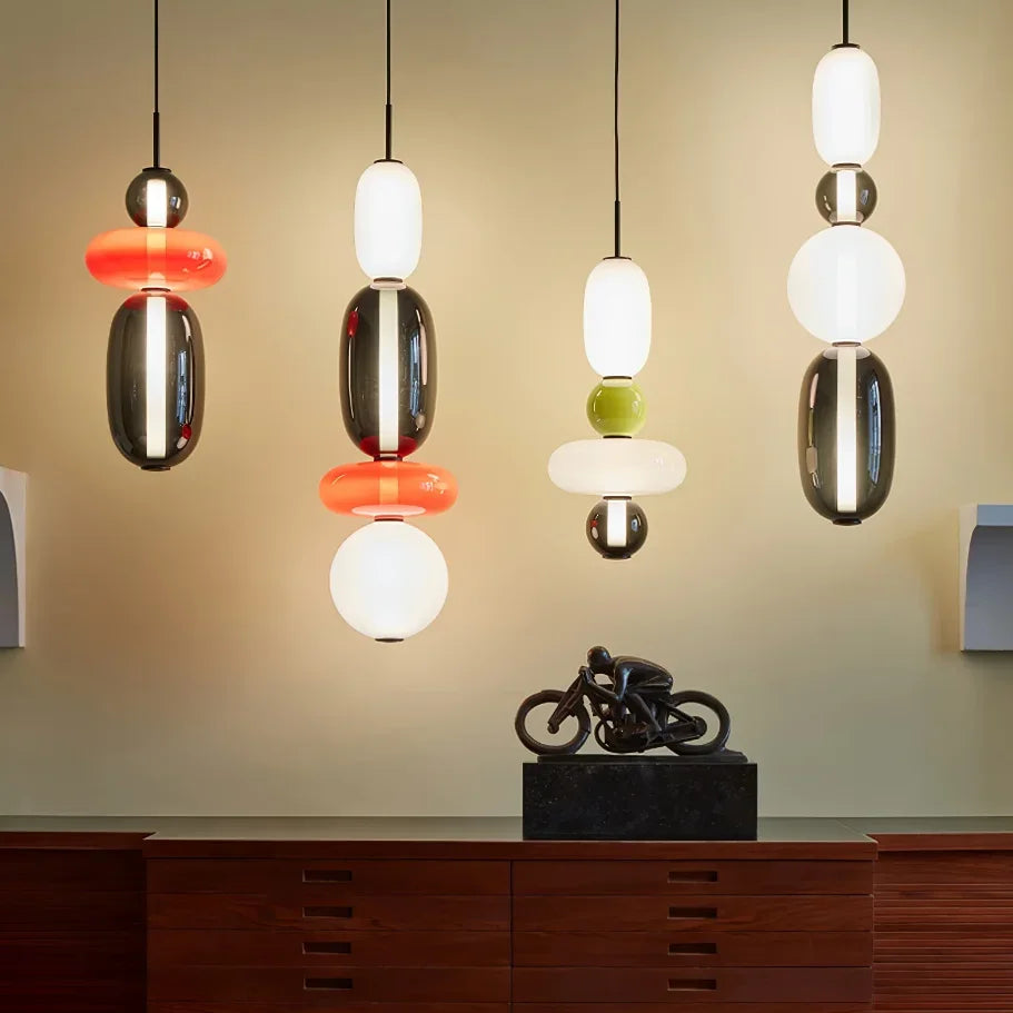 Hanglamp van gekandiseerd glas