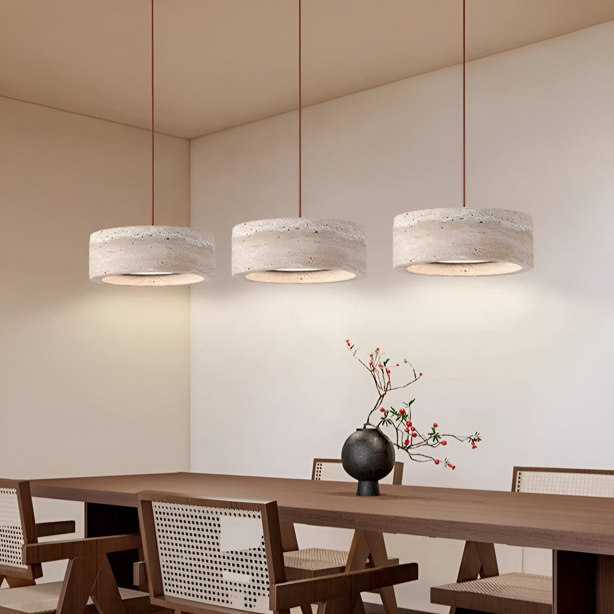 Wabi Sabi Stijl Travertijn Steen Hanglamp