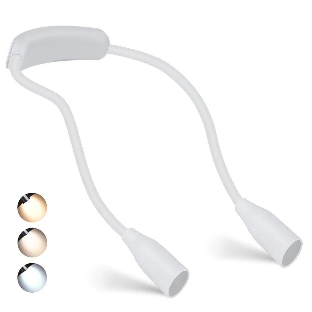 LED Nackenlampe LumiNeck | USB oplaadbaar | 3 lichtkleuren & traploos dimbaar | Flexibel & Draagbaar