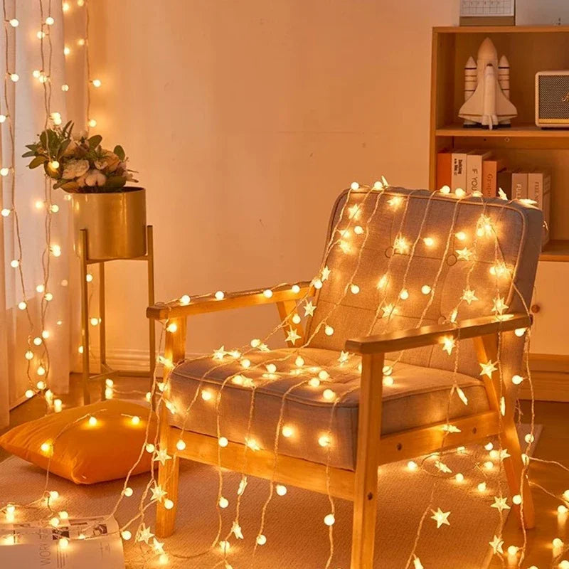 Starlight LED Lichterketting: Ideaal voor Binneninrichting, Buiten Kamperen en Zelt Sfeer