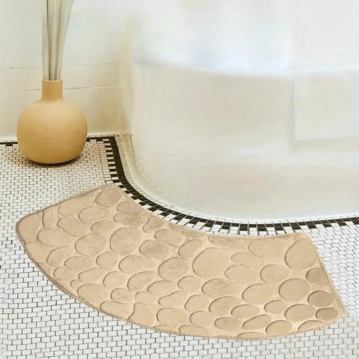 Verina - Gebogen Verdikte Antislip Badmat voor Douche en Toiletvloer
