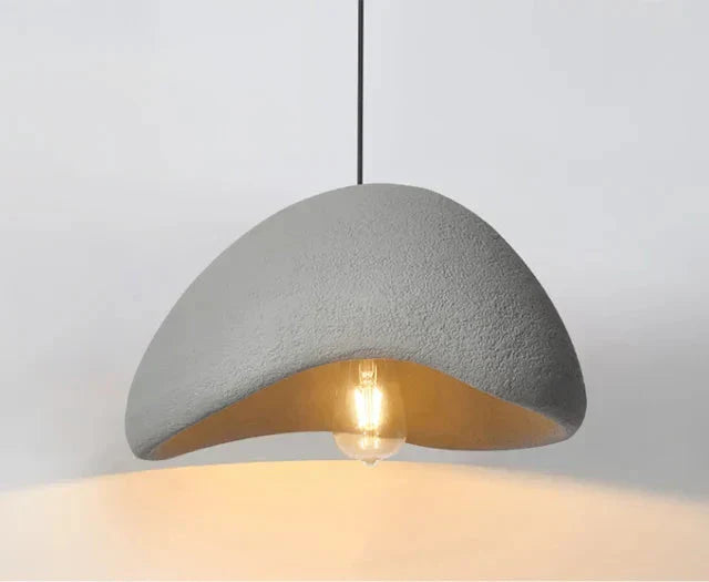 Hangende LED plafondlamp in wabi-sabi stijl