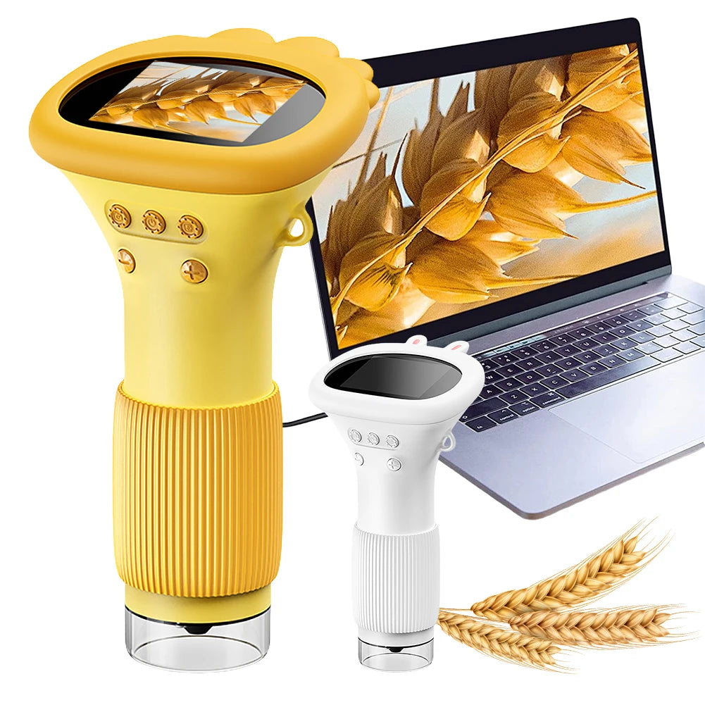 OptiLux Elite Pocket Microscoop | 1000X vergroting met een 2-inch IPS-scherm en 8 LED-lampjes voor verbeterde verkenning en ontdekking onderweg.