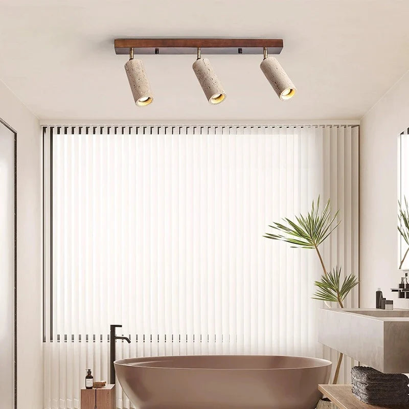 Travertin 3 Koppen Plafondlamp