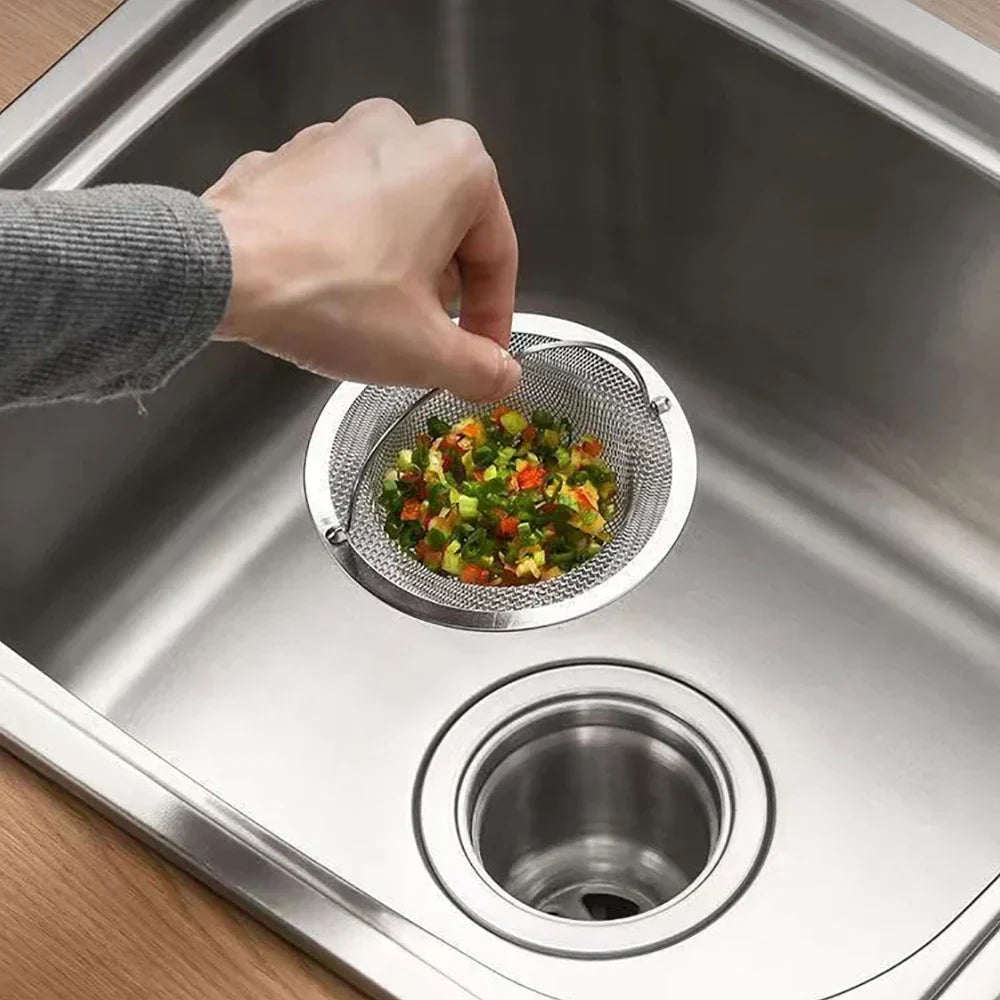 Brehn | Spülsieb DrainGuard Inox | Roestvrijstalen afvoersieb voor keuken & bad | Vangt etensresten & haren op | Roestvrij & duurzaam