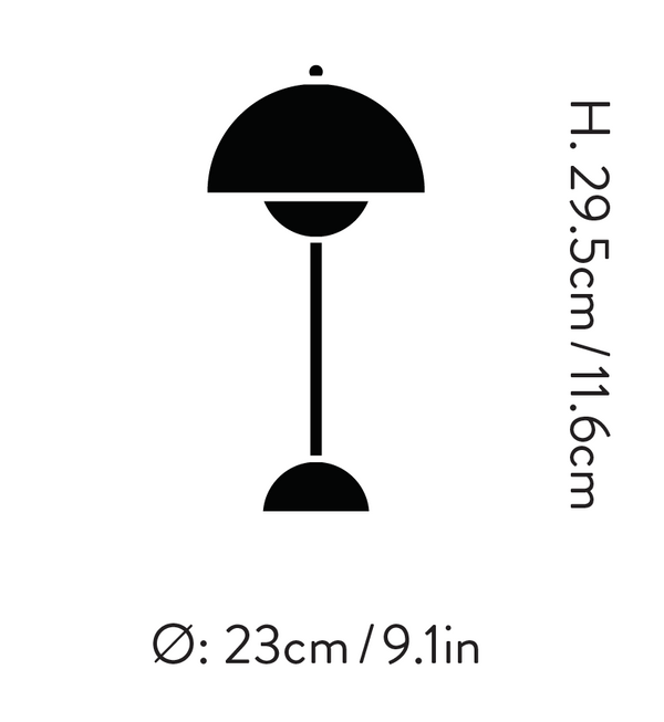 Brehn | Verstelbare helderheid Bloempotlamp - Italiaanse oplaadbare tafellamp VP3